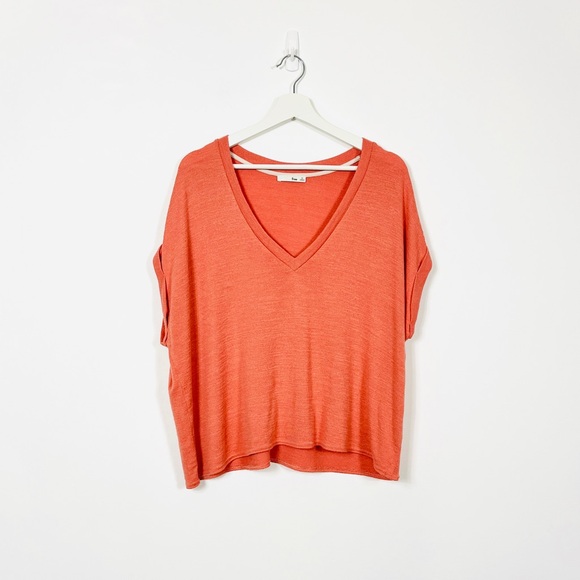 Aritzia Wilfred Free Salmon Draped Oversized Shirt - Picture 1 of 5